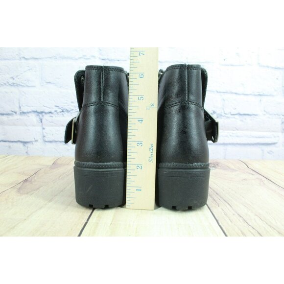 Milwaukee Black Leather Side Zip Motorcycle Riding Ankle Boots Size 8 C - Picture 6 of 9